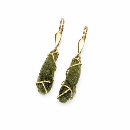 Beautiful dangling gold earrings with vltavinia 2000336620000