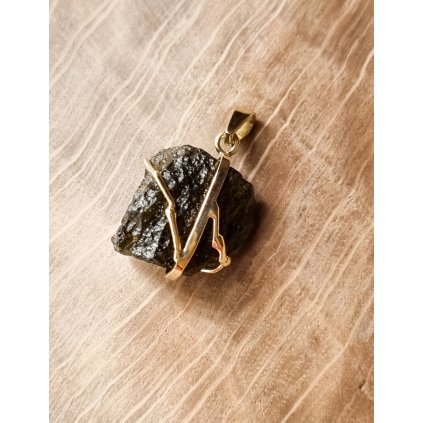 Gold pendant with Moldavite 2000339620007