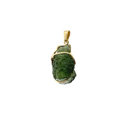 Gold pendant with Moldavite 2000339640005