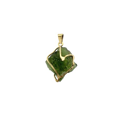 Gold pendant with Moldavite 2000339690000