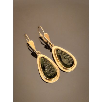 Luxusní zlaté náušnice kapky P20 0046