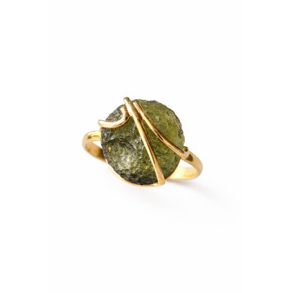 Zlatý prsten s vltavínem P2000038930001