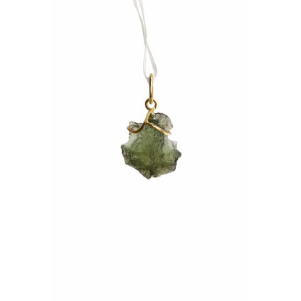 Zlatý přívěsek s vltavínem P25 0069