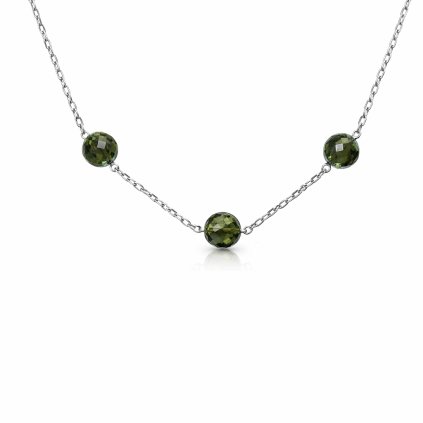 stříbrný náhrdelník s kuličkama