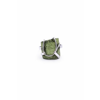 Moldavite ring in silver 2000097190002