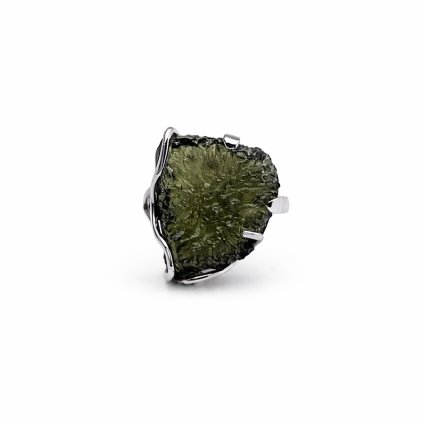 Moldavite ring in silver 2000081080005