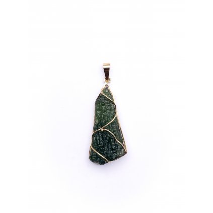 Moldavite pendant in gold 2000164530007