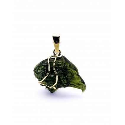 Moldavite pendant in gold 2000263330003