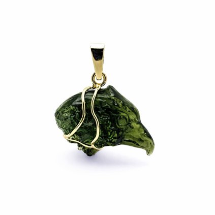 Moldavite pendant in gold 2000263330003