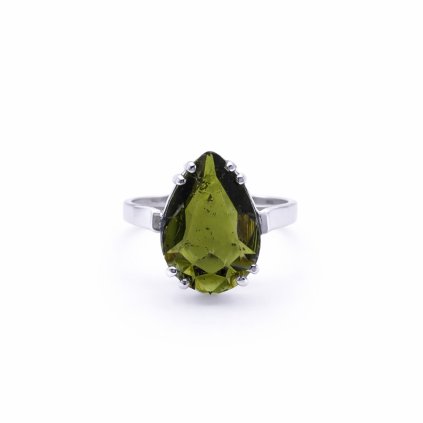 Moldavite ring in silver 2000288240004