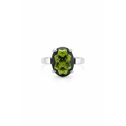 Moldavite ring in silver 2000288640002