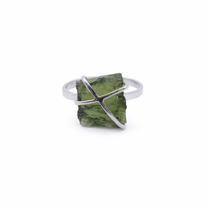 Moldavite ring in silver 2000071020004