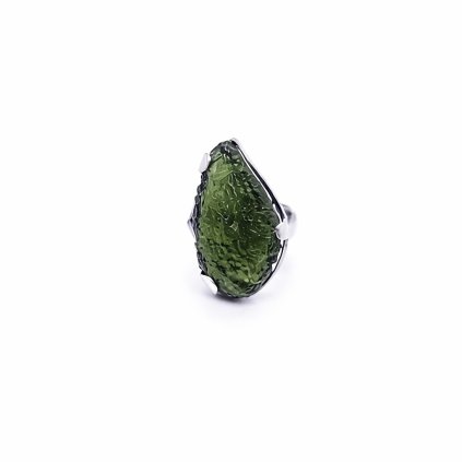 Moldavite ring in silver 2000080090005