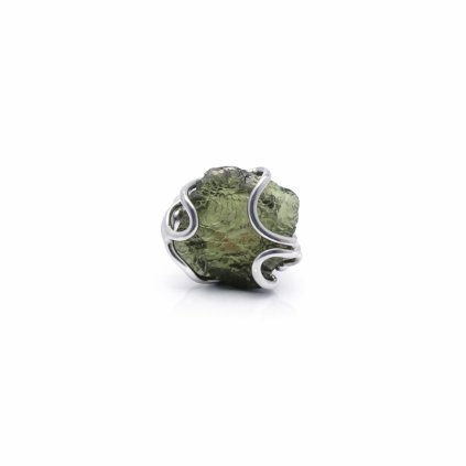 Moldavite ring in silver 2000096560004