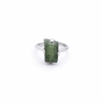 Moldavite ring in silver 2000096890002