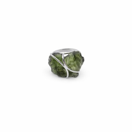 Moldavite ring in silver 2000070840009
