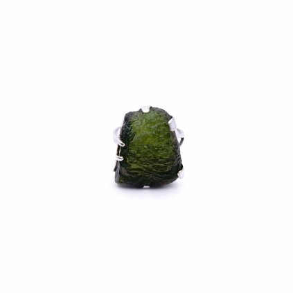 Moldavite ring in silver 2000284370002