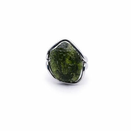 Moldavite ring in silver 2000094720004