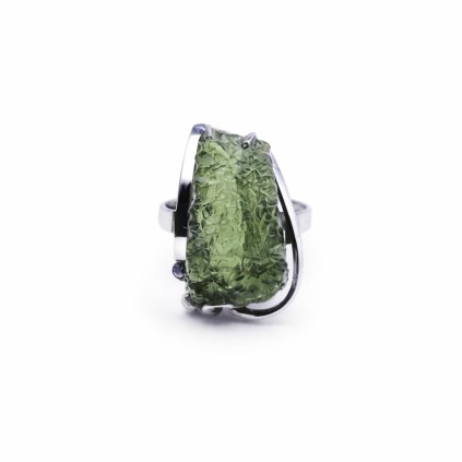 Moldavite ring in silver 2000102410002