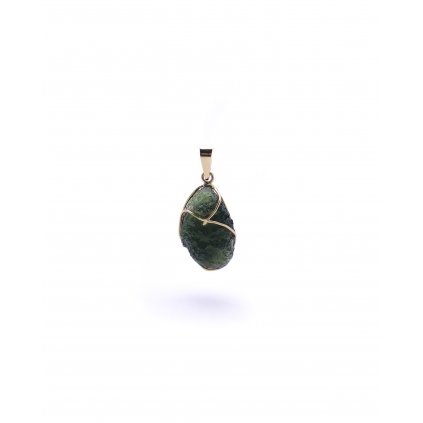 Moldavite pendant in gold 2000249010004