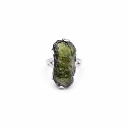 Moldavite ring in silver 2000080250003