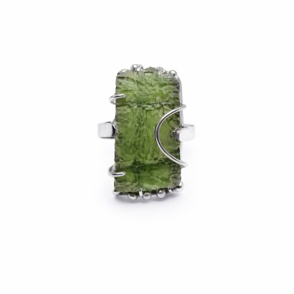 Moldavite ring in silver 2000102240005