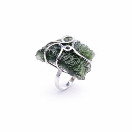 Moldavite ring in silver 2000070830000
