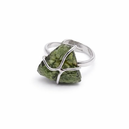 Moldavite ring in silver 2000101400004