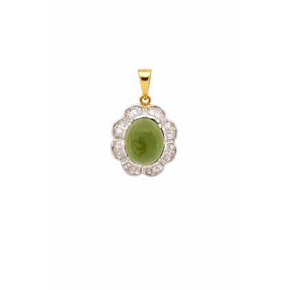 Moldavite pendant in gold 2000185010007