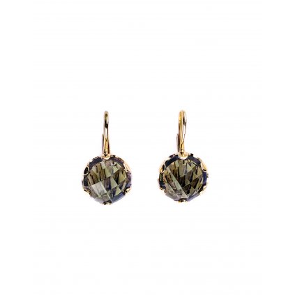 Moldavite earring in gold 2000263490004