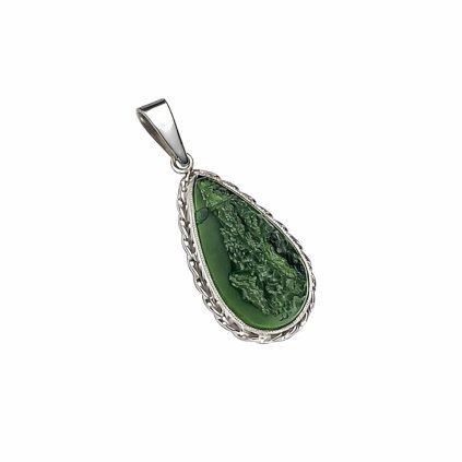 Moldavite pendant in silver 2000210790003