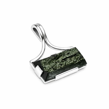Moldavite pendant in silver 2000269110005