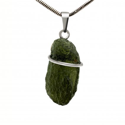 Moldavite pendant in silver 2000279220008
