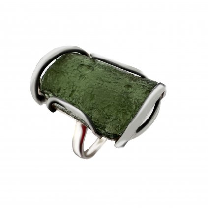 Moldavite ring in silver 2000295290009