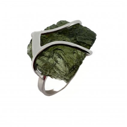 Moldavite ring in silver 2000295320003