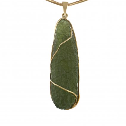 Moldavite pendant in gold 2000163760009