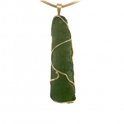 Moldavite pendant in gold 2000164800001