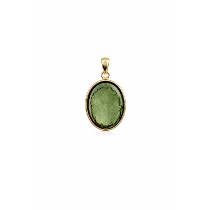 Moldavite pendant in gold 2000293520009
