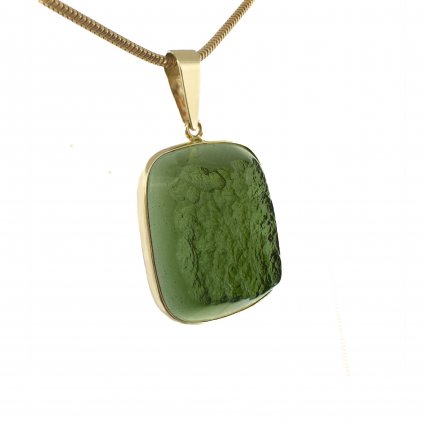 Moldavite pendant in gold 2000265130007