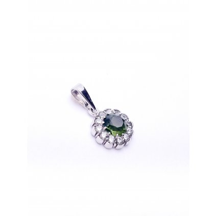 Moldavite pendant with zirconia 2000148020006