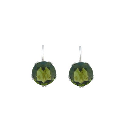 Moldavite earring in silver 2000171830008