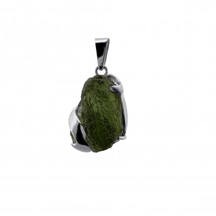 Stříbrný přívěsek s vltavínem P37 0105