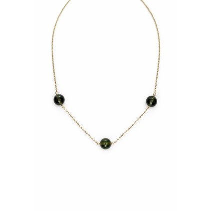 Moldavite necklaces in gold 2000233930004