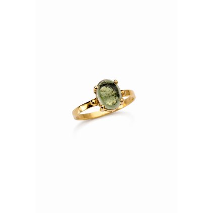 Gold ring with Moldavite P2000290130003