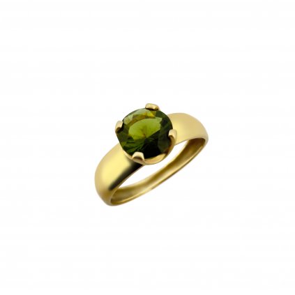 Zlatý prsten s vltavínem P2000314730004
