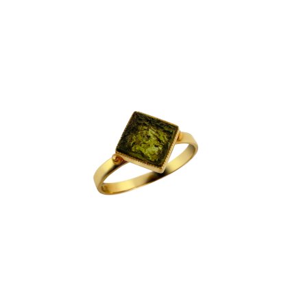 Zlatý prsten s vltavínem P2000321880006