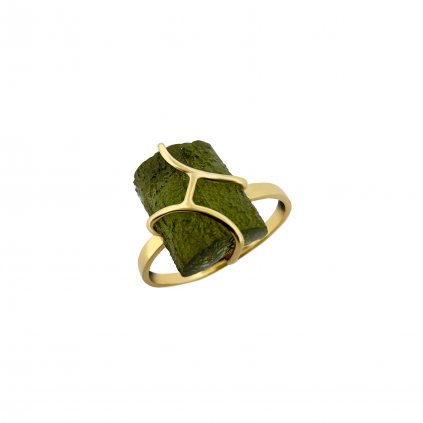Gold ring with Moldavite P2000303190000