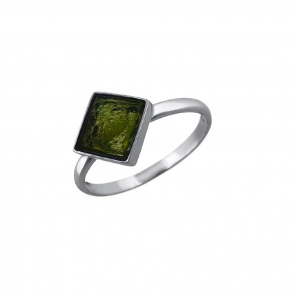 Stříbrný prsten s vltavínem 2000326110009