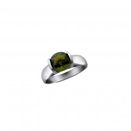 Solid silver ring with Moldavite P2000267830008
