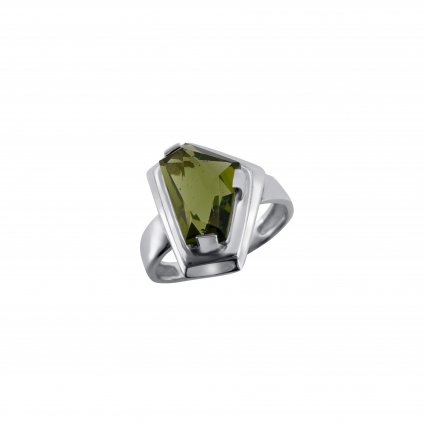 Moldavite ring in silver P2000329930000